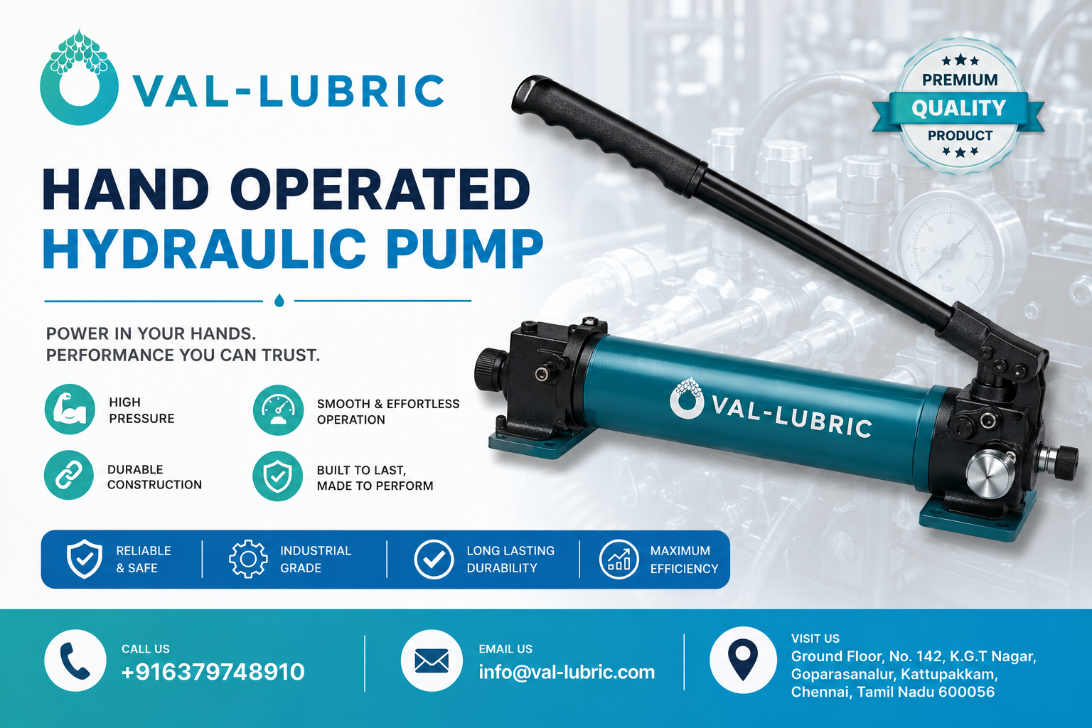 hand operated hydraulic pump
